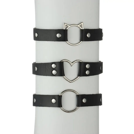 New Womens Sexy Punk Elastic Bondage Harness Garter Belts Cat Leg Chain Cosplay Spike Elastic Thigh Ring Garter Body Jewelry