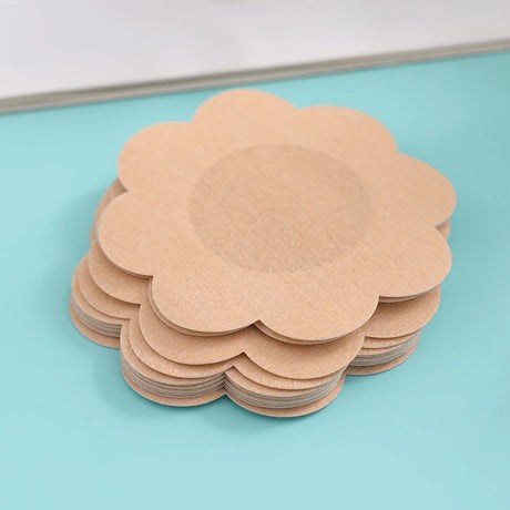 50Pcs Cloth Nipple Cover Teat Hide Women Nipple Pasties Piece Breast Petals Invisible Bra Padding Chest Sticker Patch Covers