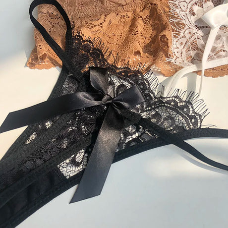 Lace Sexy Panties Thong Women Briefs Girls G String Hollow Out Transparent Underwear Female Thin Low Waist Lingerie Size S-XL