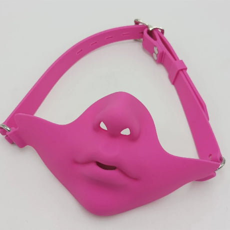 Halloween Glossy Half Face Mask Breathable Artificial Face Adjustable Elastic Mask DIY Party Role-playing Dress-up Accessories