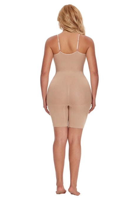 Women V Neck Shapewear Tummy Control Bodysuit Breathable Tank Top Sexy Adjustable Strap Full Body Shaper High Stretch Anti Chafing Faja Invisable Comfortable Shorts Slimming Waist Trainer Butt Lifter 3 Colors Available