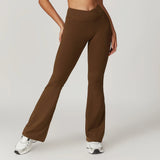 Flared Pants Women Yoga Bell-bottoms Tight Lifting Dance High Waist Tights Sport Pants Gym Running Breathable Fitness Leggings