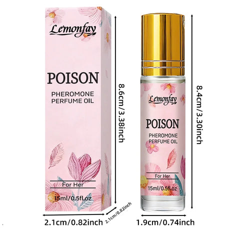 Lemonfay Pheromone Perfume Oil For Her | Alluring Feminine Scent | Long-Lasting Portable Roll-On Fragrance 15ml
