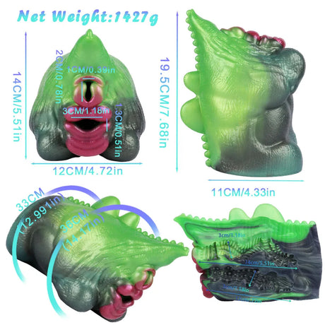 GEEBA Fantasy Red/Blue Dragon Male Masturbator Silicone Adult Men's Onahole Pocket Pussy Realistic Vagina Stroker Men Sex Toys