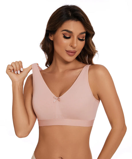 Sheroine Plus Size Women Wireless Bras Full Coverage Soft Seamless Underwear Breathable Lingerie Non-Padded Comfort Bra