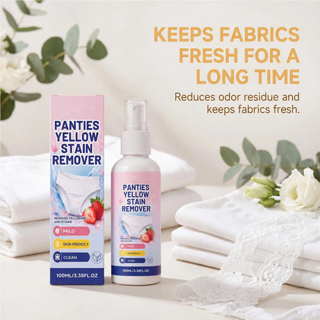 Underwear Stain Remover Spray 100ml Blood Secretion Yellow Spot Cleaner Gentle Skin Safe No Scrub Laundry Detergent for Lingerie