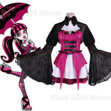 Women's Corset Dress Draculaura Cosplay Costume Women Sexy Corset Lolita Short Dress Suit Gothic Punk Dress Halloween Clothes