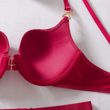 Sexy Strappy Lingerie Set Very Naughty Lingerie Garter Belt Push Up Bra Thong Harness Underwear Women Complete Intimate Outfits