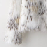 Short Stand Faux Fur Jacket White Loose Luxury Plush Coat Stylish Long Sleeves Women's Furry Jacket Winter New Fluffy Outerwears