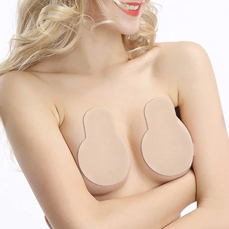 10Pcs Push Up Bras Self Adhesive Silicone Strapless Invisible Bra Women Reusable Sticky Breast Lift Bra Pads Petal Nipple Covers