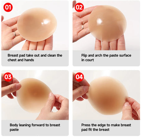 Invisible Nipple Cover Reusable Cover Ups Adhesive Silicone Nipple Pasties For Women Breast Petals Chest Stickers Sticky Bra Pad
