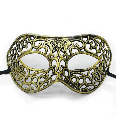1PC Masquerade Mask Vintage Prince Mask Black Antique Copper Half Face Mask Plastic Retro Crown Masks Women Party Decoration