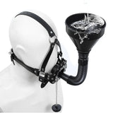 SM Harness Urinal Funnel Oral Enema Drool Mouth Plug Open Gag BDSM Penalty Mask Flirting Adults Erotic Games Gear