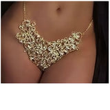 Bikini Crystal Chest Chain Suit Fashion Sexy Three-point T-ShapedPants Body Chain Girls Sexy Underwear Chain Bra Chain Underwear