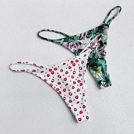 Cotton Leopard G String Flower Women Panties Sexy Briefs Thong Low Waist T-back Underwear Seamless Female Lingerie Size S-XXL