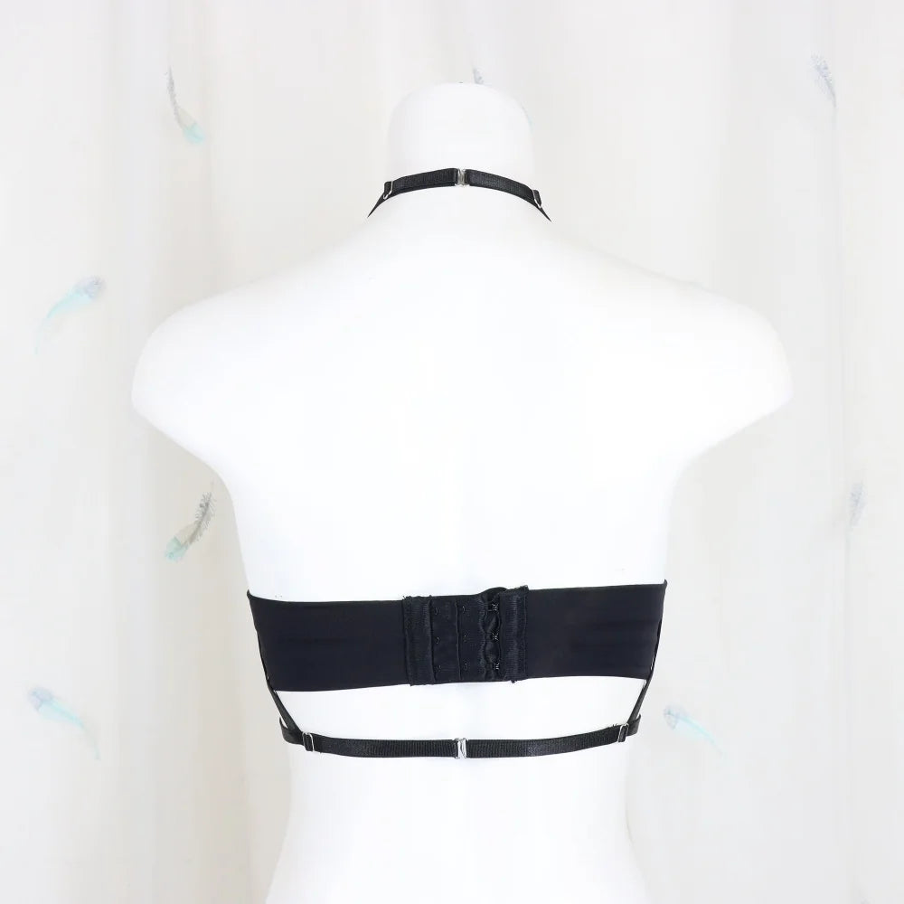 Gothic Adjustable Halter Cross Strap | Summer Beach Bikini Layering Accessory | Y2K Sweet & Edgy Festival Vibe Piece for Girls