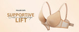 Sheroine Plus Size Women's Bra Full Coverage Ultra-thin Mesh Supportive Plunge T-Shirt Push Up Lift Everyday Lightly Lined Bras