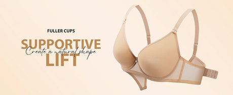Sheroine Plus Size Women's Bra Full Coverage Ultra-thin Mesh Supportive Plunge T-Shirt Push Up Lift Everyday Lightly Lined Bras