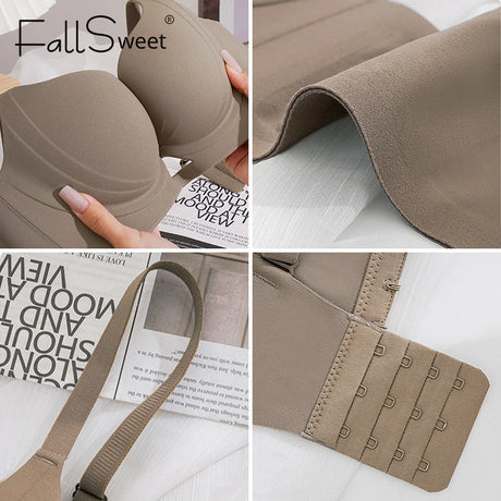 FallSweet Small Chest Sexy Push Up Bra for Women Seamless Bras Everyday Lingerie Comfortable Underwear Thick Bralette 32-38AB