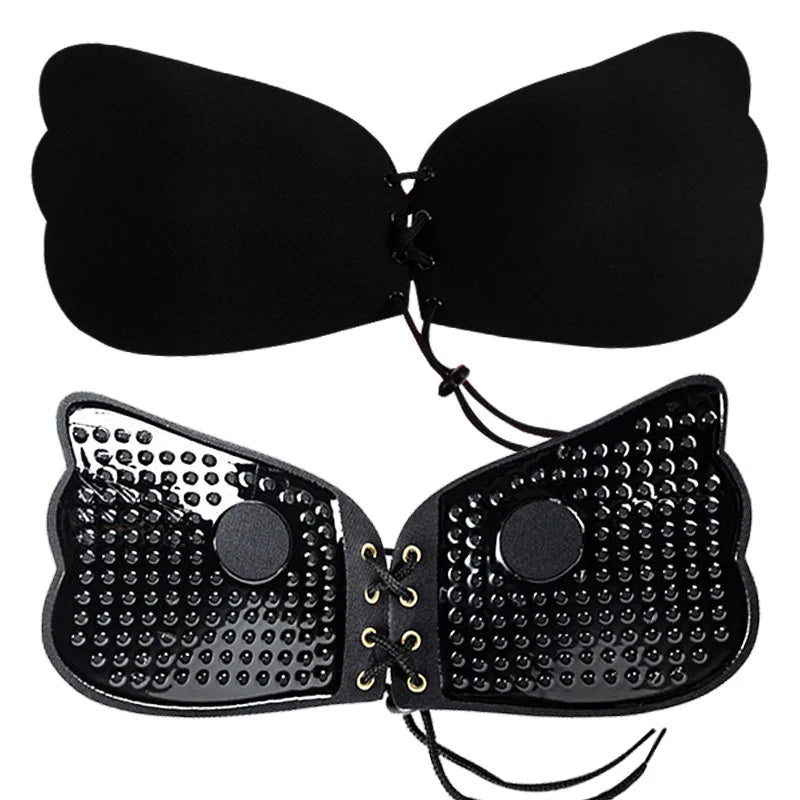 Women Sexy Invisible Strapless Adhesive Stick Bra Strapless Push Up Bras Backless Lingerie Seamless Silicone Bralette Underwear