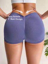 Women High Waist Seamless Yoga Shorts Scrunch Butt Lift Elastic Workout Biker Shorts Stretchy Tummy Control Gym Fitness Running