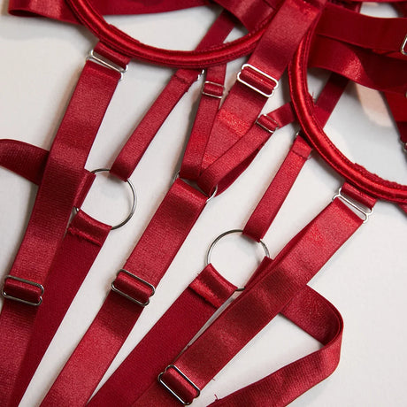 Sexy Hollow Out Bandage Body Harness Belt One Piece Bodysuit Women Erotic Sex Hot Bdsm Lingerie Open Crotch and Breasts