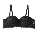 French Lace Half Cup Bra Women's Sexy Thin Top Thick Bottom Underwire Push Up Bra Comfortable Plus Size Bra Lingerie