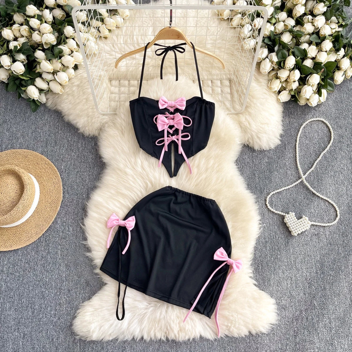 Women Sets Ruffled Apron Shorts Headband Maid Cosplay Costume Rabbit Officer Party Park Performance Sexy Suits Hotsweet Clothes