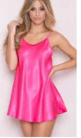 S-8XL Plus Size Women Lingerie Solid Silky Satin Chemise Short Nightgown Sexy Slips Bridal Babydoll Nightwear Negligee Nightie
