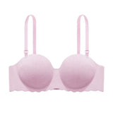 Women's Small Chest Underwear Seamless Push Up Bras Wireless Bralette Detachable Straps Breathable Brassiere Backless Lingerie