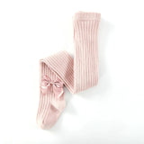 Baby Pantyhose Girls Tights Toddler Girl Winter Clothes Cute Girl Bow Pants Cotton Breathable Stockings Knit Kid Tights
