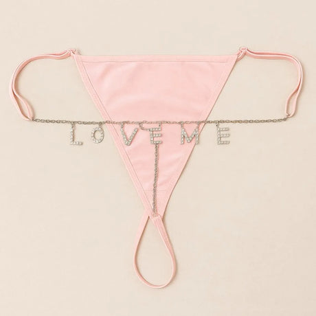 Custom Chain Thong With Name Letters Shiny String Hotwife Gifts Customized Lingerie Lace Panties String Name Personalized Gift