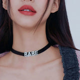 Sexy Gothic DADDYS GIRL Letters Choker Necklace Women DIY Custom Name Collar Chocker Jewelry Necklaces Customized Products Gift