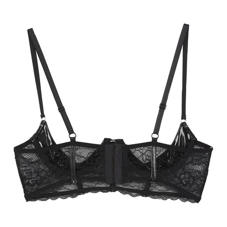 Womens Sexy Open Cup Underwired Bra Patent Leather See-through Floral Lace Brassiere Exposed Nipple Lingerie Underwear Nightwear