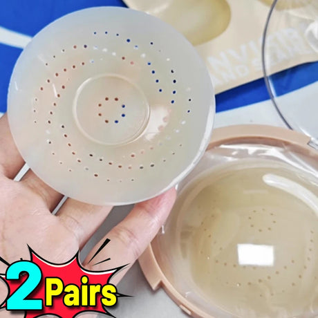 Reusable Breathable Nipple Cover Anti Convex Point Silicone Chest Pad Invisible Seamless Sticky Bra Summer Ultra Thin Breast Pad