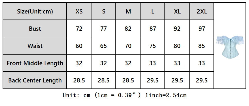 Women Sky Blue Retro Jacquard Corset Tops Lace Short Sleeved One Shoulder Sexy Slimming Shaper Overbust Bustiers Lingerie