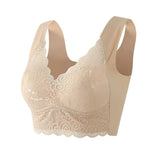 WomenBeautiful Back Bra Large Size Fat Mm Bra Gathered and Traceless Thin Cotton Strapless Underwear Without Steel Ring Vest