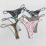 Cotton Leopard G String Flower Women Panties Sexy Briefs Thong Low Waist T-back Underwear Seamless Female Lingerie Size S-XXL