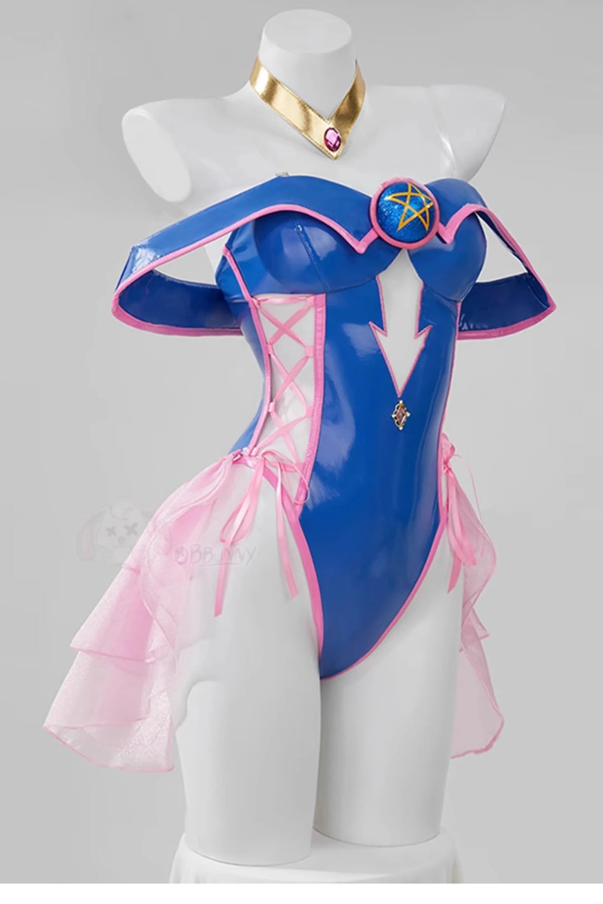 Anime Dark Magician Girl Mana Cosplay Costume Women Sexy Leather Bodysuit Hat Suit Bunny Girl Uniform Halloween Carnival Clothes