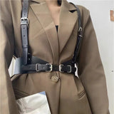 Underbust Corset Top with Strap Punk Harness Belt Leather Suspender Belt Belts for Women
