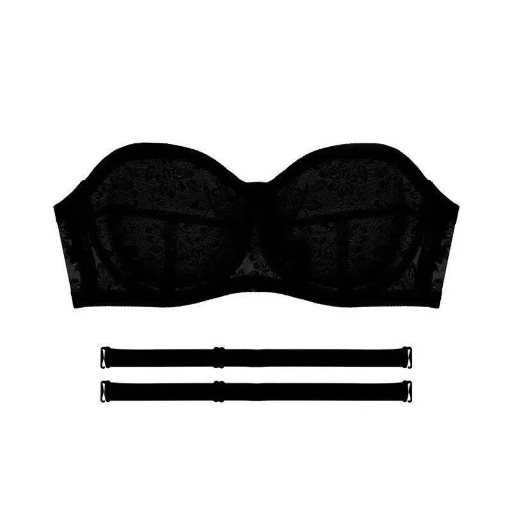 Mesh Thin Lace Transparent Bra Close-fitting Shockproof Seamless Invisible Bra Anti-sagging Lingerie Push Up Underwear Wedding