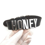 30MM Soft Faux Leather Collars Goth Sexy Customized Letters MEOW Choker Necklace Punk Personalized Role Age Cosplay Jewelry