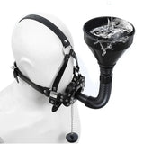 SM Harness Urinal Funnel Oral Enema Drool Mouth Plug Open Gag BDSM Penalty Mask Flirting Adults Erotic Games Gear