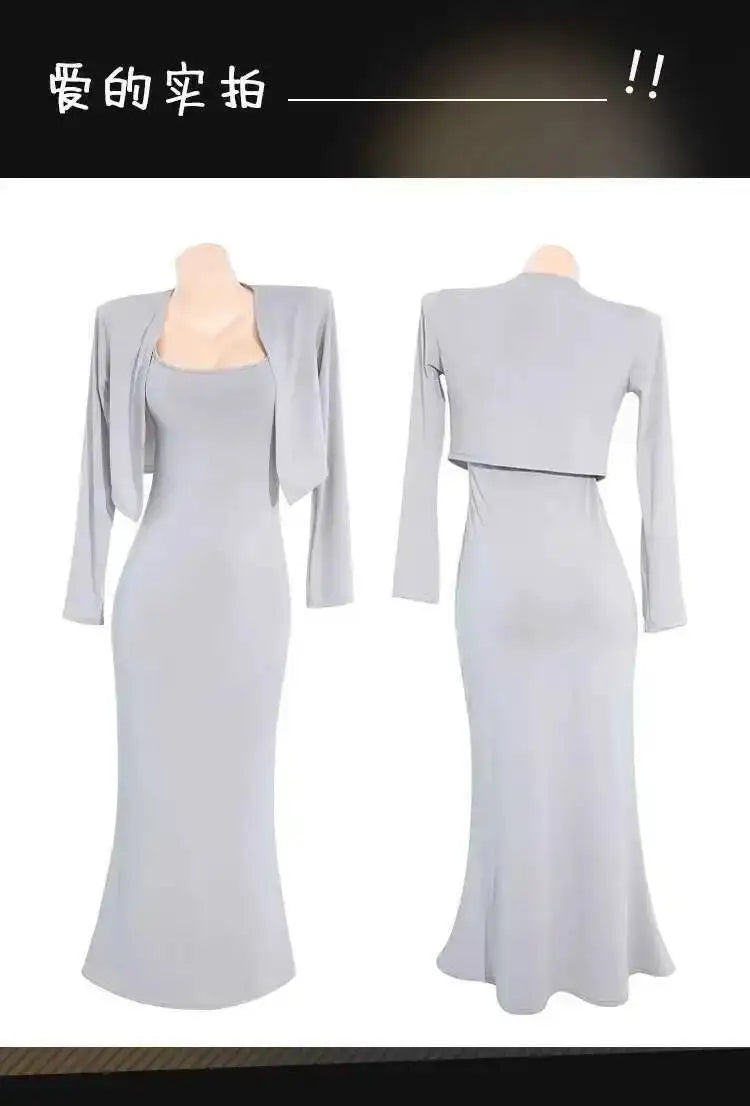 Gentle Chest Cushion Seductive Thin Sheer Seductive Revealing Chest Home Set Sexy Dress Elegant Long Dress Hot Sexy Women STF7