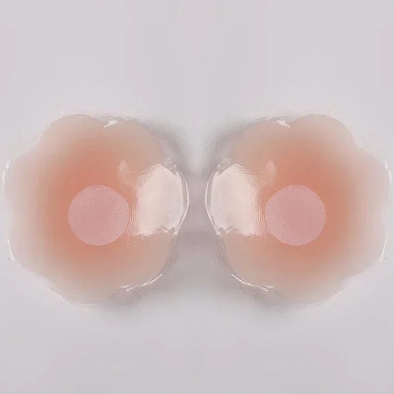 2pcs New Women Invisible Nipple Cover Stickers Self-adhesive Chest Breast Petals Silicone Lift Up Paddings Reusable Patch Bra