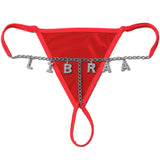Sexy Custom Chain Thong With Name Letters String Hotwife Gifts Customized Boyfriend's Name Lace Panties Name Personalized String