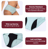 Menstrual Panties Woman Super Absorbent Menstrual Panties High Waist Bamboo Fiber Leakproof Menstruation Period Underwear Girl
