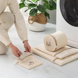 Laundry Bag Sets For Washing Machines Embroidery Fine Mesh Underwear Organizer Basket Clothes Cleaning Protect Anti-deformation