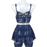 Fancy Sexy Lingerie Lace Ultra Sexy Women's Intimate Ethical Underwear G-String Hot Skirt Ensemble Outfits Brazilian Underwear