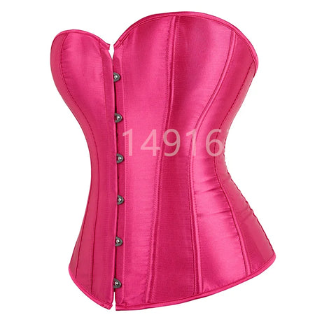 Sapubonva Overbust Corset Plus Size Sexy Corselet Corsets and Bustiers Tops Red Black Pink Purple White Gothic Lingerie Women